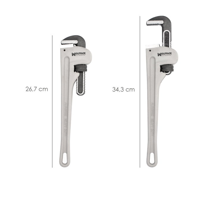 WOLFPACK LINEA PROFESIONAL Clé Stillson Heavy Duty Maurer Aluminium 12 pouces WOLFPACK LINEA PROFESIONAL Clé Stillson Heavy Duty Maurer Aluminium 12 pouces