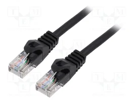 LANBERG Câble Ethernet Patch cord Cat 5e U/UTP RJ45 3m Noir
