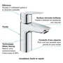GROHE Mitigeur de lavabo monocommande QUICKFIX Start Chromé - Économiseur d'eau - Kit d'installation facile inclus