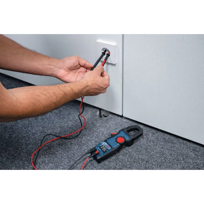 Bosch GMC 600-15 - Pince ampèremétrique avec mesure AC/DC jusqu'à 600A/600V, affichage LCD inversé, IP54 et design ergonomique