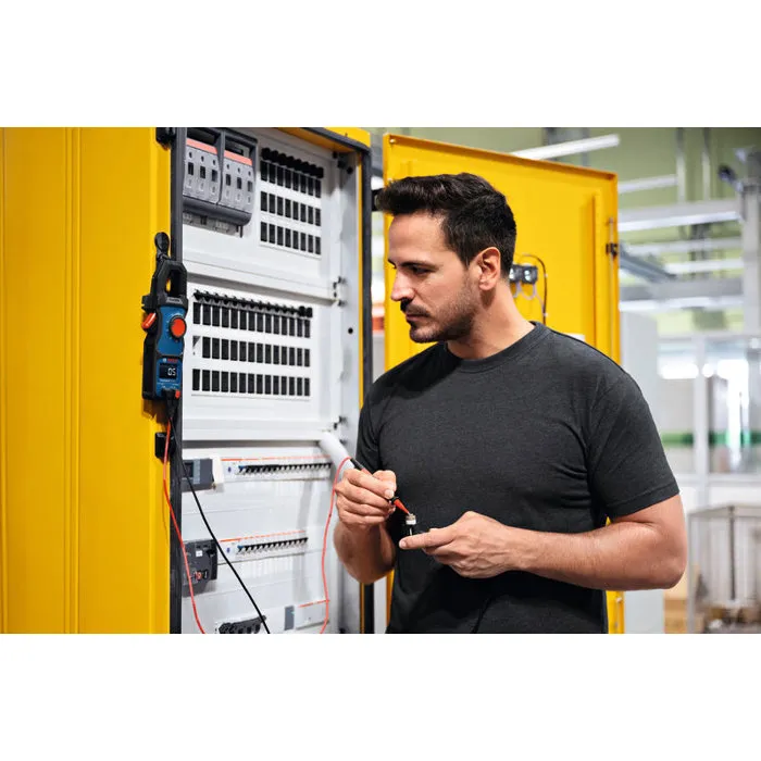 Bosch GMC 600-15 - Pince ampèremétrique avec mesure AC/DC jusqu'à 600A/600V, affichage LCD inversé, IP54 et design ergonomique