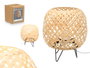 Giftdecor Lampe de Table Ovale en Bambou Naturel 20 x 23 x 20 cm E27 (Set de 6)