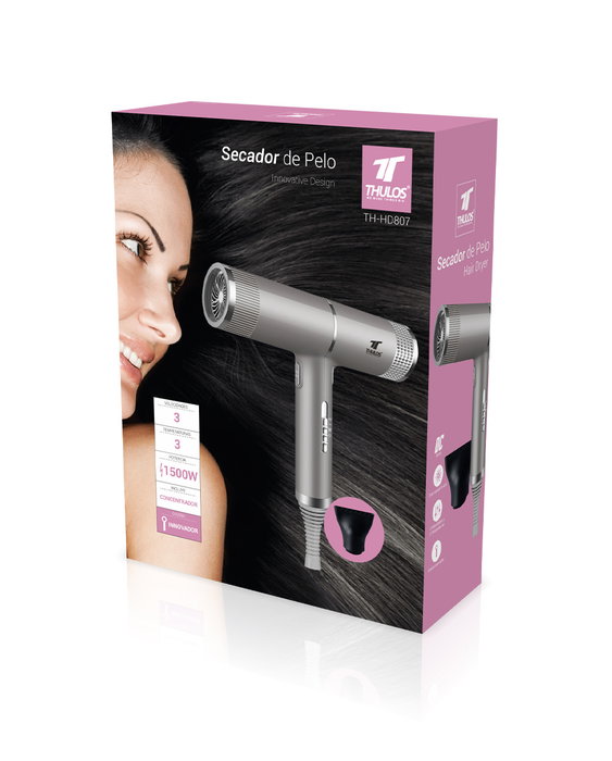 Thulos TH-HD807 Sèche-cheveux gris 1500 W Moteur DC