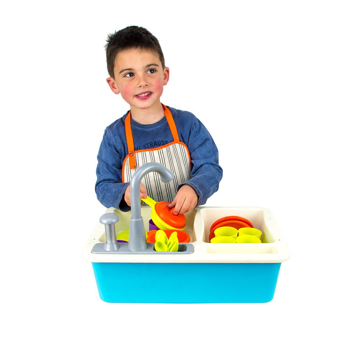 Tachan - Fregadero 77 Tachan - Lavabo de Jeu Enfant avec Pompe à Eau et 28 Pièces de Vaisselle - Jouet d'imitation - À Partir de 3 Ans Tachan - Fregadero 77 Tachan - Lavabo de Jeu Enfant avec Pompe à Eau et 28 Pièces de Vaisselle - Jouet d'imitation - À Partir de 3 Ans
