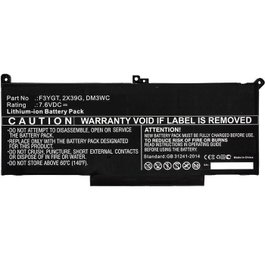 CoreParts Batterie d'ordinateur portable pour Dell, 44Wh, 7.6V, 5800mAh, 4 cellules, Noir
