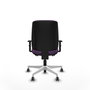 PIQUERAS Y CRESPO Chaise Alares Synchrone/Traslack Tissu Pourpre Structure Polyamide Blanc