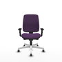 PIQUERAS Y CRESPO Chaise Alares Synchrone/Traslack Tissu Pourpre Structure Polyamide Blanc