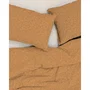 Parure de lit Moutarde - 1 housse de couette 140 x 200 cm + 1 taie d'oreiller 60 x 60 cm - 100% coton renforcé