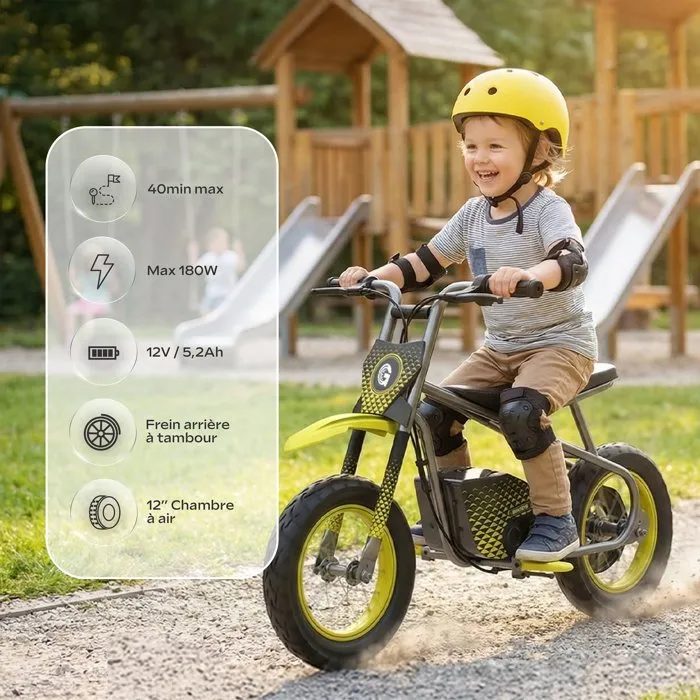 Urbanglide Trottinette électrique BIKIDS 120 180W pneus 12