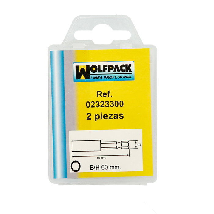 WOLFPACK LINEA PROFESIONAL Porte-embout magnétique 60 mm (2 unités) WOLFPACK LINEA PROFESIONAL Porte-embout magnétique 60 mm (2 unités)