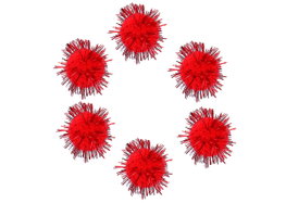 Innspiro Pompons brillants rouges 25mm 20u.