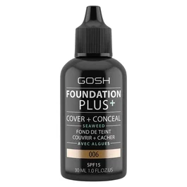 Gosh Foundation Plus+, Cover & Conceal, 006 Miel, 30 ml