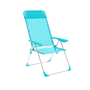 Marbueno Chaise Pliante 5 Positions Aluminium avec Coussin Bleu Mer Plage et Piscine 69x58x110 cm 10311