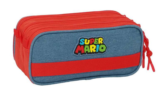 Safta Portatodo Triple Big - Boîte de rangement triple compartiments, 21.5 x 10 x 8 cm, pour enfants à partir de 36 mois
