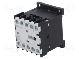 FINDER Contacteur 4 pôles 1 NC + 3 NO 230VAC 12A pour rail DIN 6K