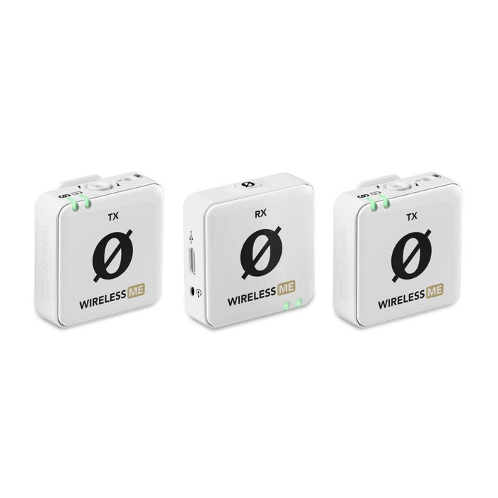 Rode Wireless Me Dual Blanc - Système de microphones sans fil double avec technologie GainAssist