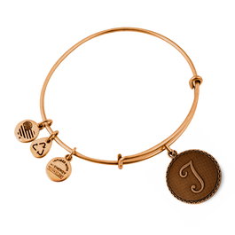 Alex And Ani Bracelet Lettre T Doré