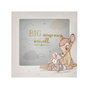 Widdop & Co Tirelire Bambi Disney en Bois Peint Blanc avec Illustration et Phrase Dorée "Big Things Start Small" - Rangement Argent