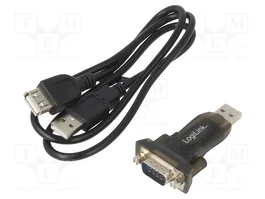 LOGILINK Convertisseur USB-RS232 USB 2.0, D-Sub 9pin vers USB A