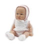 Tachan Poupée 26 cm avec Ensemble Robe Blanche et Bonnet - T01067
