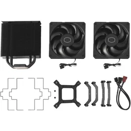 Cooler Master RR-S4KK-25DN-R1 Hyper 212 Black X Duo - Ventilateur processeur (CPU), Refroidissement air, 120 mm, Noir