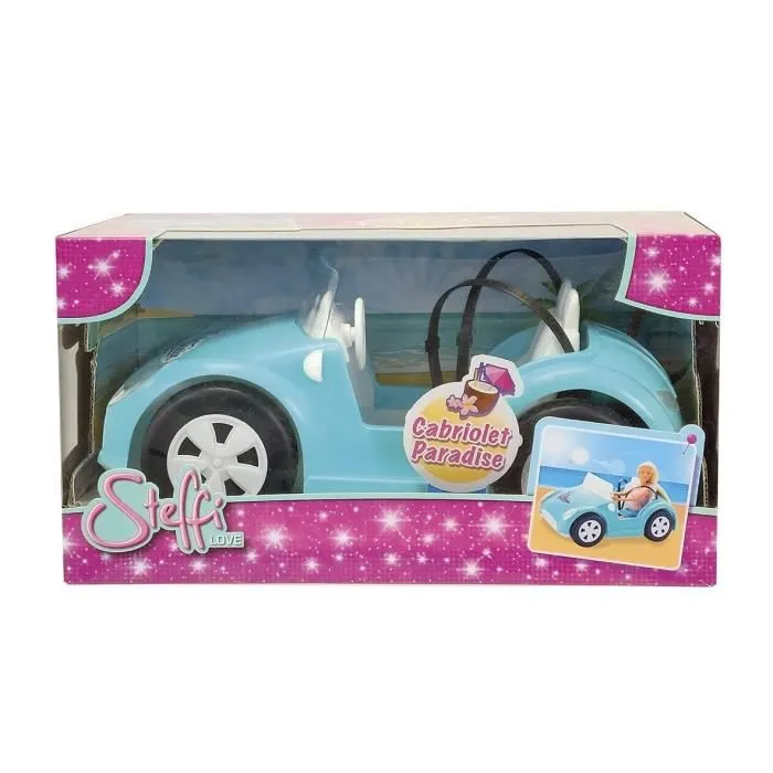 Silvertorn Cabriolet Paradise Steffi Love Voiture pour Poupée Mannequin 29cm Bleue - Jouet Enfant 3 Ans et Plus