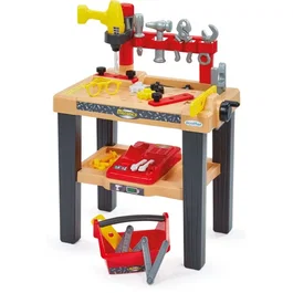 Ecoiffier Grand Établi de Bricolage Enfant avec 28 Accessoires (Perceuse, Scie, Caisse à Outils) - Jeu d'Éveil et Motricité à Partir de 18 Mois