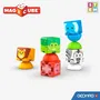 Geomag Magicube 305 Blocs Magnétiques Safari Éducatifs 10 Pièces, Animaux Lion Girafe Éléphant, Construction 3D Pour Enfants 1 à 5 Ans, Fabriqué en Suisse