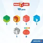 Geomag Magicube 305 Blocs Magnétiques Safari Éducatifs 10 Pièces, Animaux Lion Girafe Éléphant, Construction 3D Pour Enfants 1 à 5 Ans, Fabriqué en Suisse