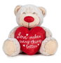 Quiron Lovely Bear 37cm - Ours en peluche microfibre avec accessoires et messages d'amour, modèle assorti (Espagnol)