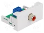 DELOCK Module RCA Easy 45, socle RCA avec bornes à vis 2pines, blanc
