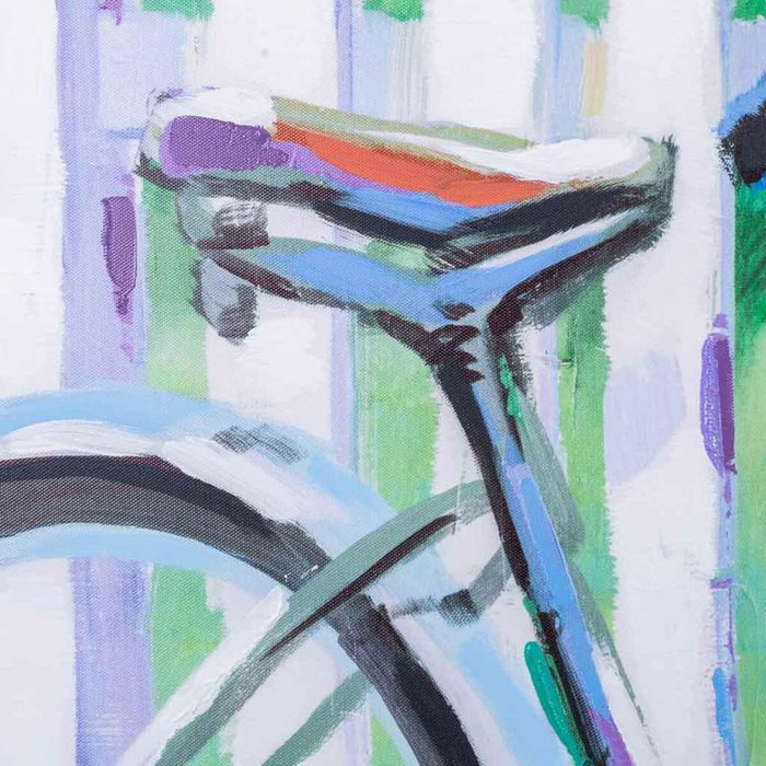 Cadre Alexandra House Living Bike Toile Bois d'épicéa 90 x 3 x 30 cm