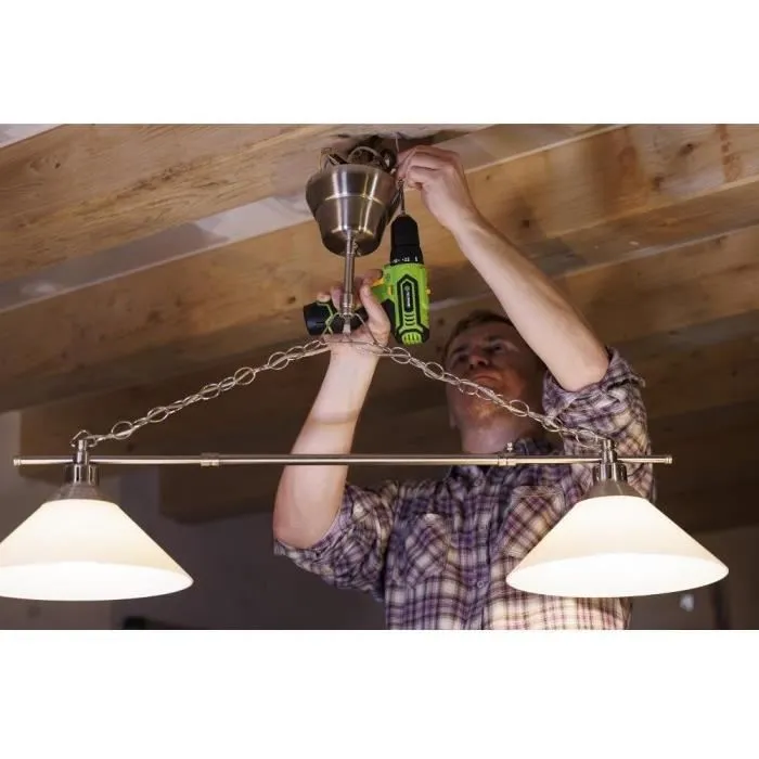 Fieldmann Perceuse Visseuse à Percussion Sans Fil 12V FDV 10252-A avec 2 Batteries Li-Ion 1.3Ah, Chargeur, Mandrin Auto-Serrant, LED et Coffret