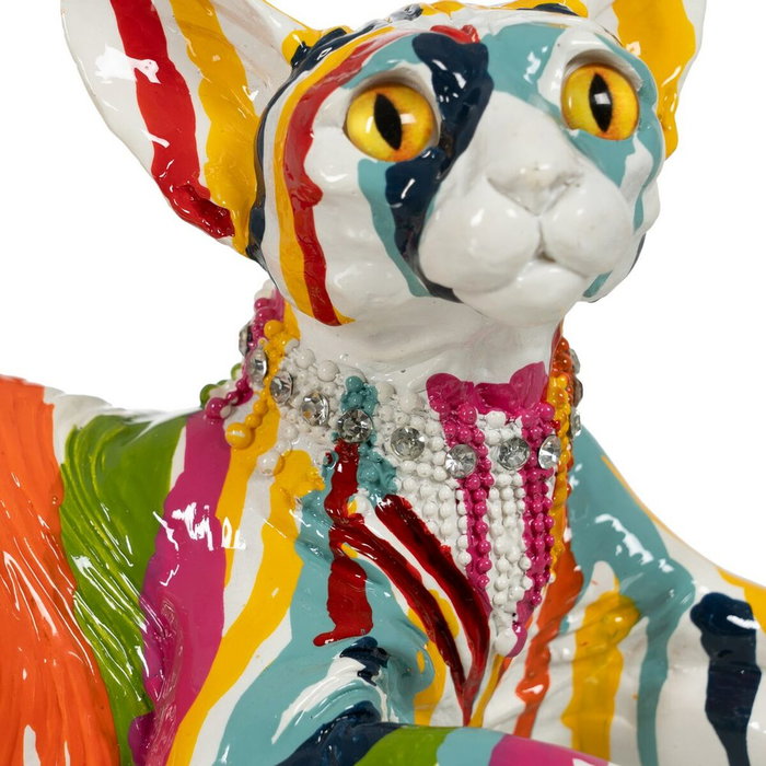BigBuy Home Figurine Décorative Chat Multicolore