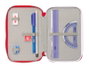 Safta - Plumier triple 36 pièces Sevilla FC - Pochette de rangement scolaire football - 12.5x19.5x5.5 cm