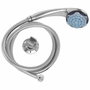 Edouard Rousseau Heko Pommeau de douche 5 jets avec flexible 1,5 m Gris