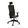 Piqueras y Crespo Chaise de Bureau Horna Vert Olive avec Appui-tête et Dossier en Maille