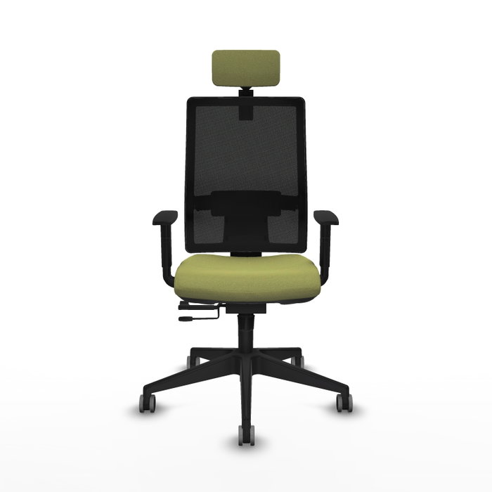 Piqueras y Crespo Chaise de Bureau Horna Vert Olive avec Appui-tête et Dossier en Maille
