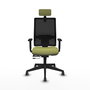Piqueras y Crespo Chaise de Bureau Horna Vert Olive avec Appui-tête et Dossier en Maille