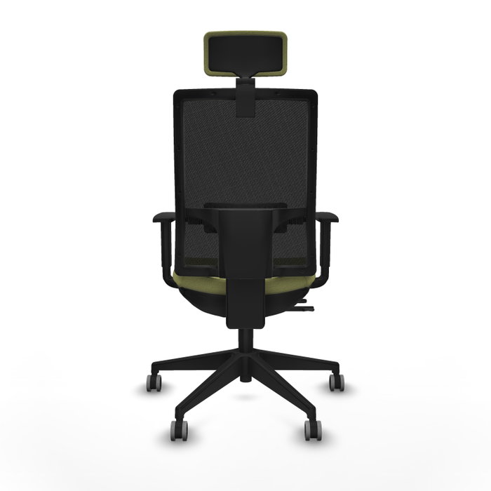 Piqueras y Crespo Chaise de Bureau Horna Vert Olive avec Appui-tête et Dossier en Maille