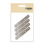 Edm Plaque de jonction droite plc14 en acier inoxydable, 80 x 16 x 2 mm, 4 pièces