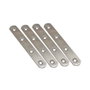 Edm Plaque de jonction droite plc14 en acier inoxydable, 80 x 16 x 2 mm, 4 pièces