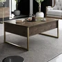 Table basse LUXE Walnut Gold - Noyer et doré - Rectangulaire