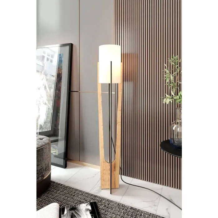 D By M.Red Lampadaire Oak en papier kraft et MDF