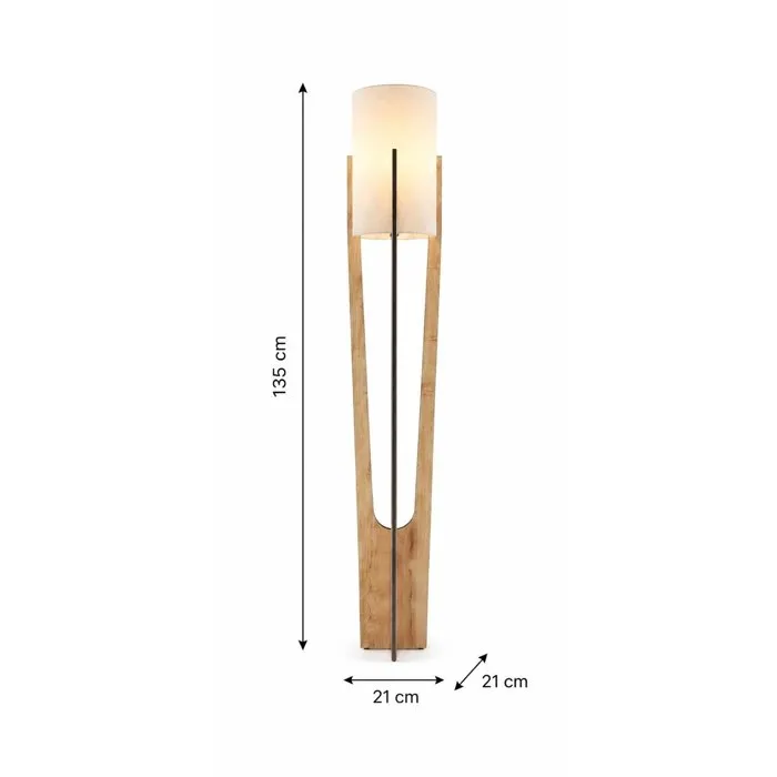 D By M.Red Lampadaire Oak en papier kraft et MDF