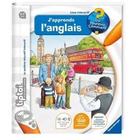 Ravensburger tiptoi Livre interactif éducatif sans écran - J'apprends l'anglais, pour enfant à partir de 4 ans, Réf. 13099003