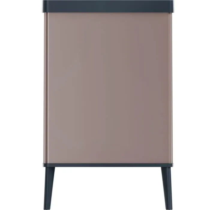 Curver Poubelle de Cuisine sur Pieds 54 Litres - Système Ouverture Touch, Couleur Rose Perle, Modèle VERTO