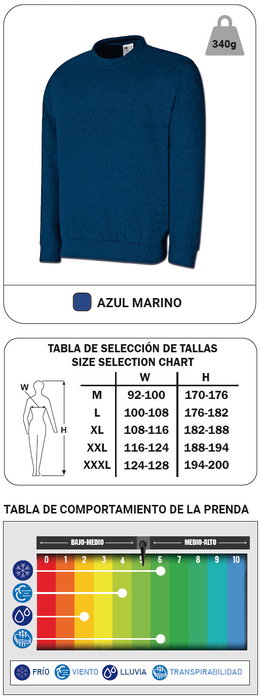 MARCA Sweatshirt Bleu Marine M=1288JSAM MARCA Sweatshirt Bleu Marine M=1288JSAM