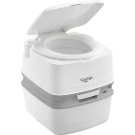 Thetford Porta Potti Qube PP 165 - WC chimique portable, réservoir de 21 litres, eau propre 15 litres, dimensions 383x414x427 mm, gris