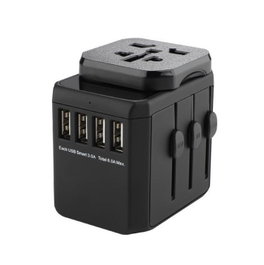 MicroConnect Adaptateur de voyage mondial, 4 ports USB A, avec prise universelle vers prise EU